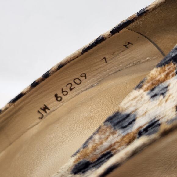 Stuart Weitzman Animal Print Leather Stiletto Peep Toes Heels Pumps Size 7.5 M - Picture 6 of 9